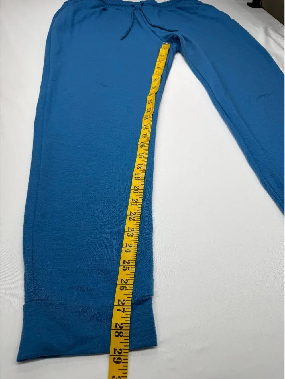 Athletic Men's Sweat Pants Jogger Elastic Waist Drawstring Size XL Blue